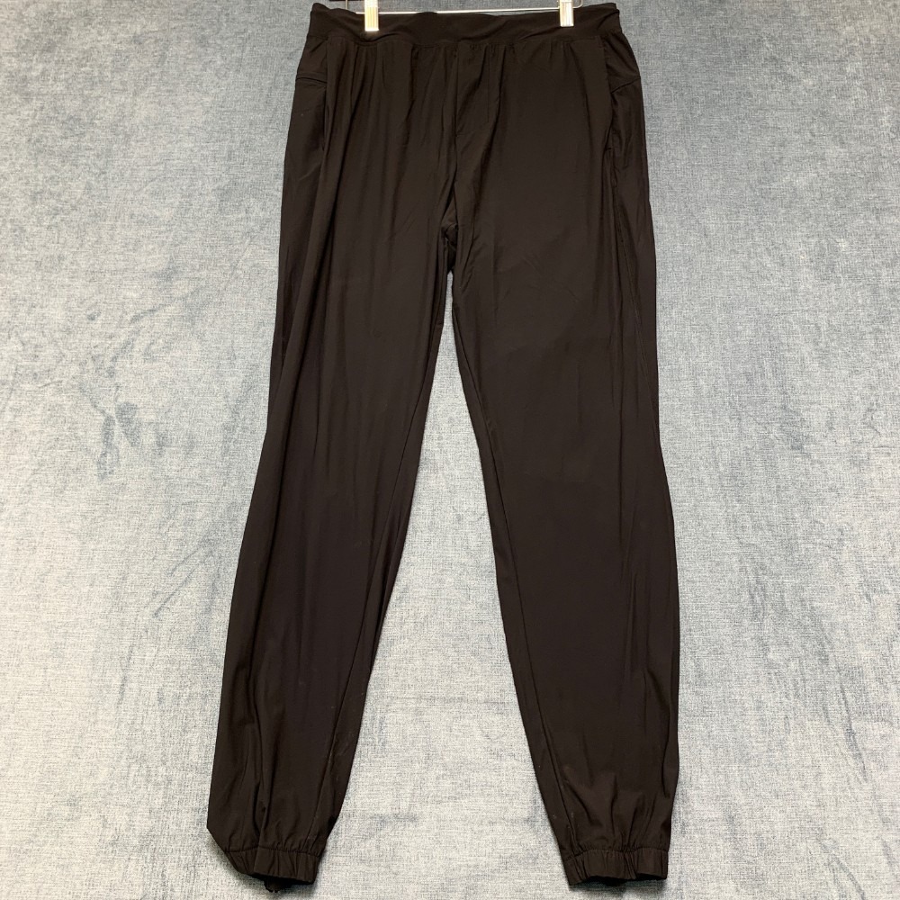 All in Motion Jogger Pants Womens Medium Black Nylon Stretch Ankle Zip Running